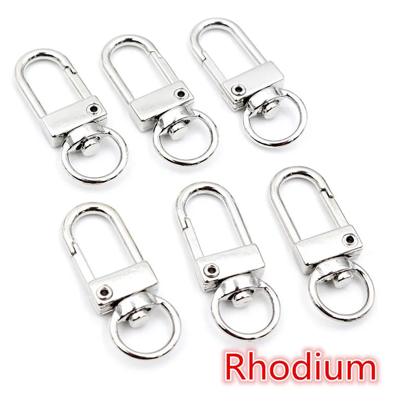 10pcs Snap Lobster Clasp Hooks – Gold/Silver Plated for DIY Jewelry &amp; Keychains