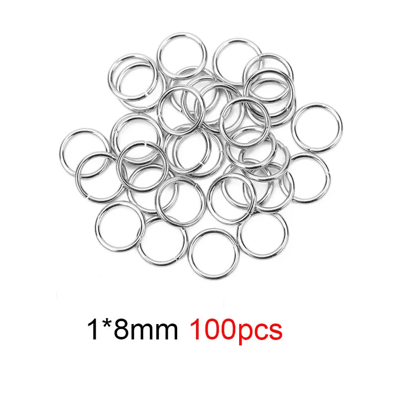 50–100pcs PVD Stainless Steel Jump Rings