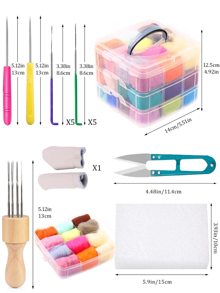 MIUSIE Wool Felting Craft Kit