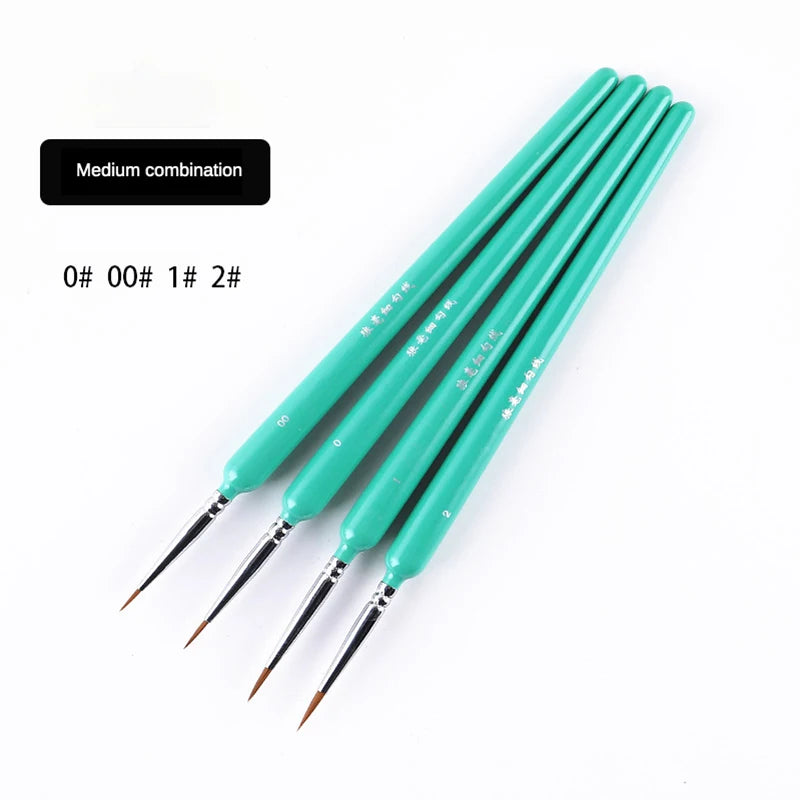 10-Piece Miniature Weasel Hair Detail Brush Set
