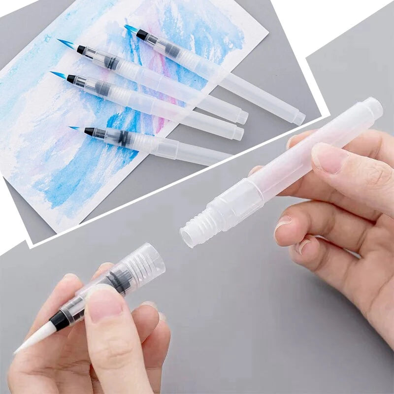 Refillable Water Brush Pen – Soft Tip for Watercolor &amp; Calligraphy