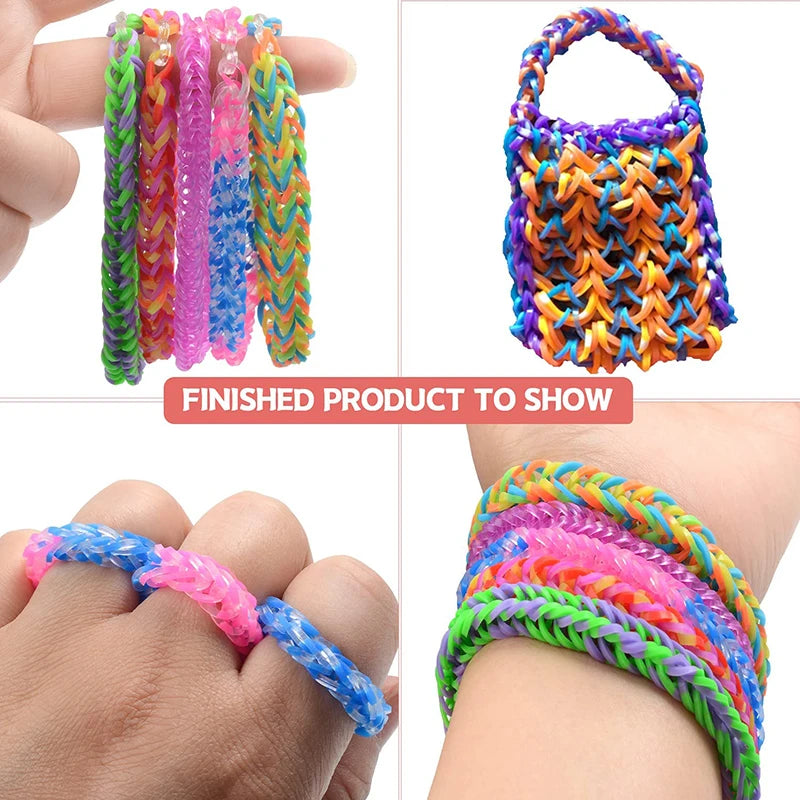 Colorful Loom Bands Kit – 600–1500+ Pcs