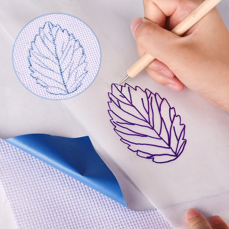10PCS Embroidery Transfer Paper & Iron Pen Kit