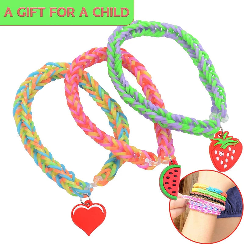 Colorful Loom Bands Kit – 600–1500+ Pcs