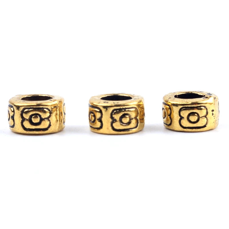 50pcs Gold Rhinestone Spacer Beads