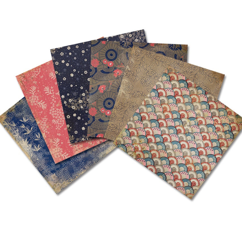 24 Sheets Vintage Japanese Style Craft Paper Pads