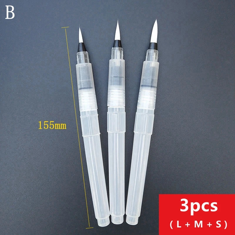 Refillable Water Brush Pen – Soft Tip for Watercolor &amp; Calligraphy