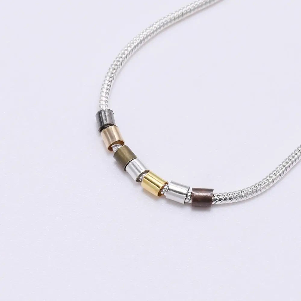 150–500pcs Gold Copper Crimp Tube Beads