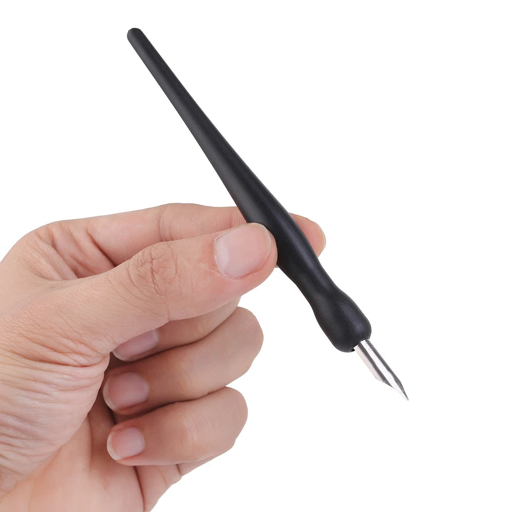 Manga Dip Pen Set – 5 Nibs, 2 Holders &amp; Eraser for Drawing &amp; Calligraphy