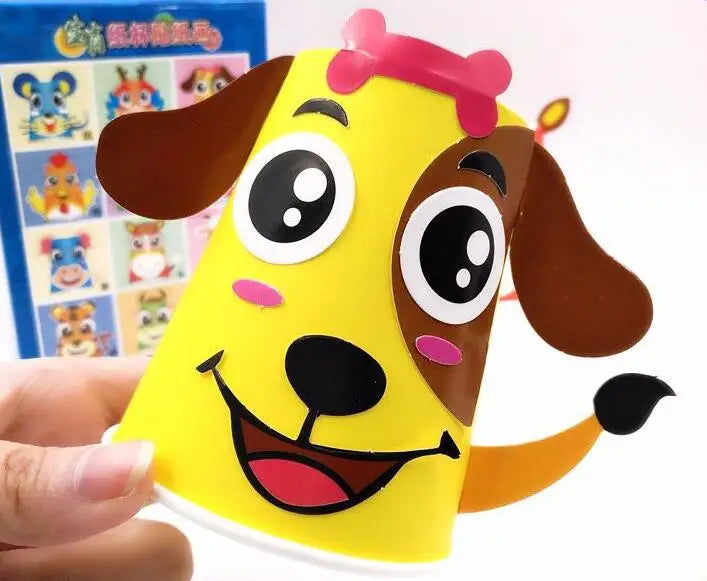 12pcs Kids 3D Paper Cup Craft Kit