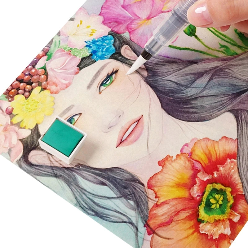 Refillable Water Brush Pen – Soft Tip for Watercolor &amp; Calligraphy