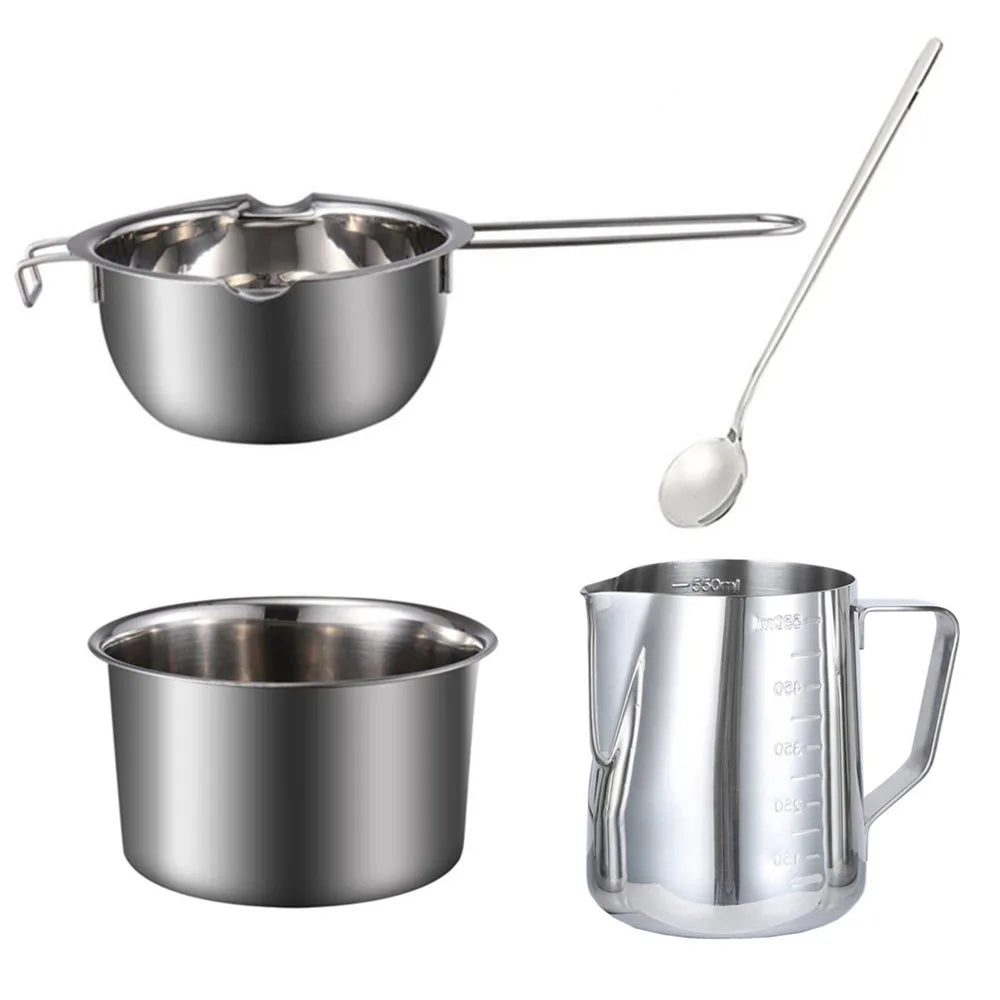 DIY Candle Making Kit with Pouring Pot &amp; Wicks