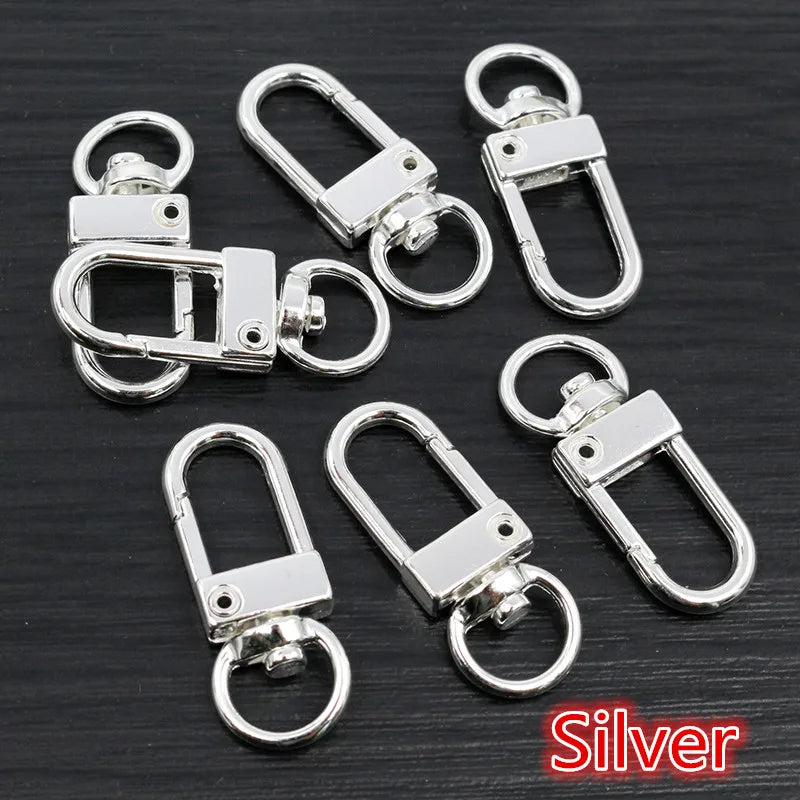 10pcs Snap Lobster Clasp Hooks – Gold/Silver Plated for DIY Jewelry &amp; Keychains