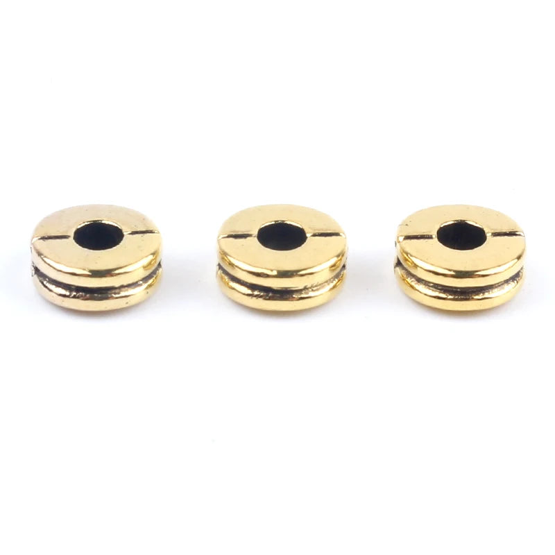 50pcs Gold Rhinestone Spacer Beads