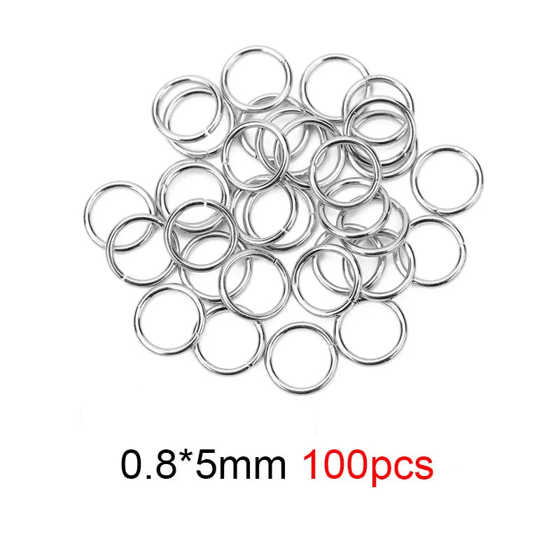 50–100pcs PVD Stainless Steel Jump Rings