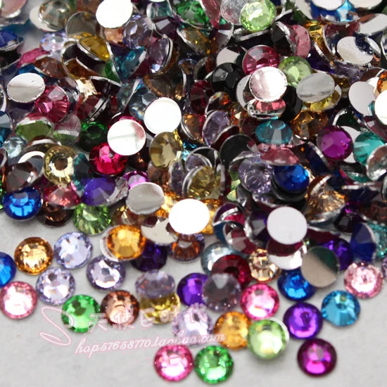 1000p ss6 ss12 ss16 ss20 ss30 Non Hotfix Flatback crystal Rhinestone 3D Nail Art Decoration headwear shoes bag clothes accessory