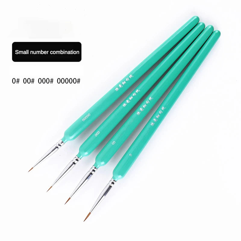 10-Piece Miniature Weasel Hair Detail Brush Set