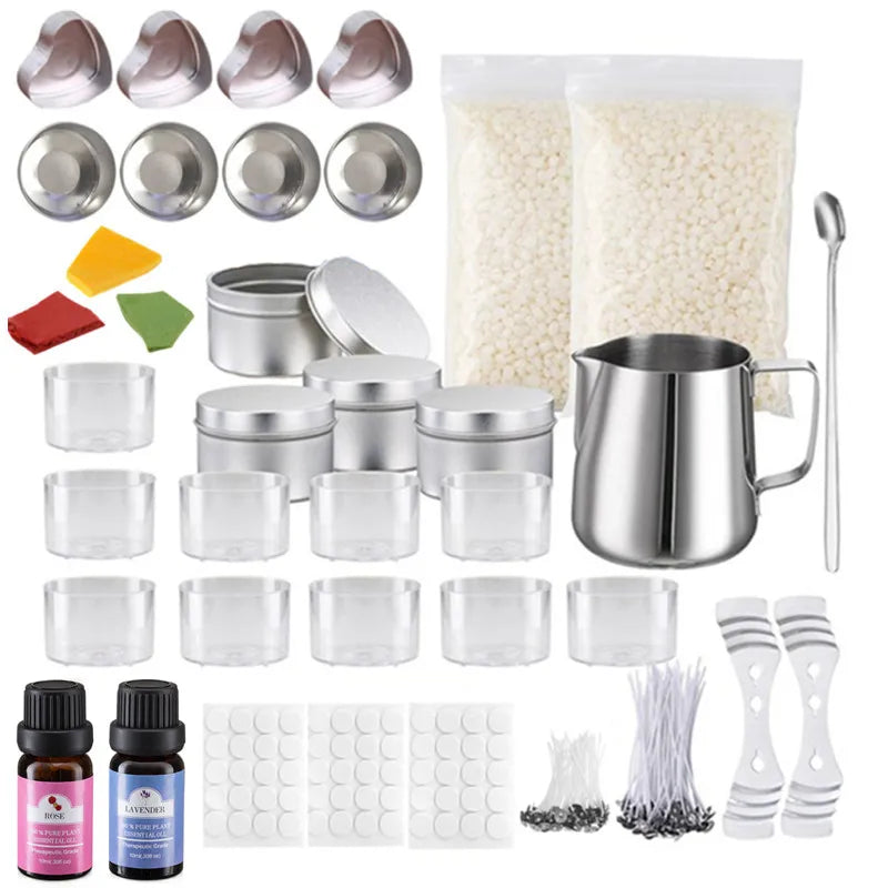 DIY Candle Making Kit with Pouring Pot &amp; Wicks