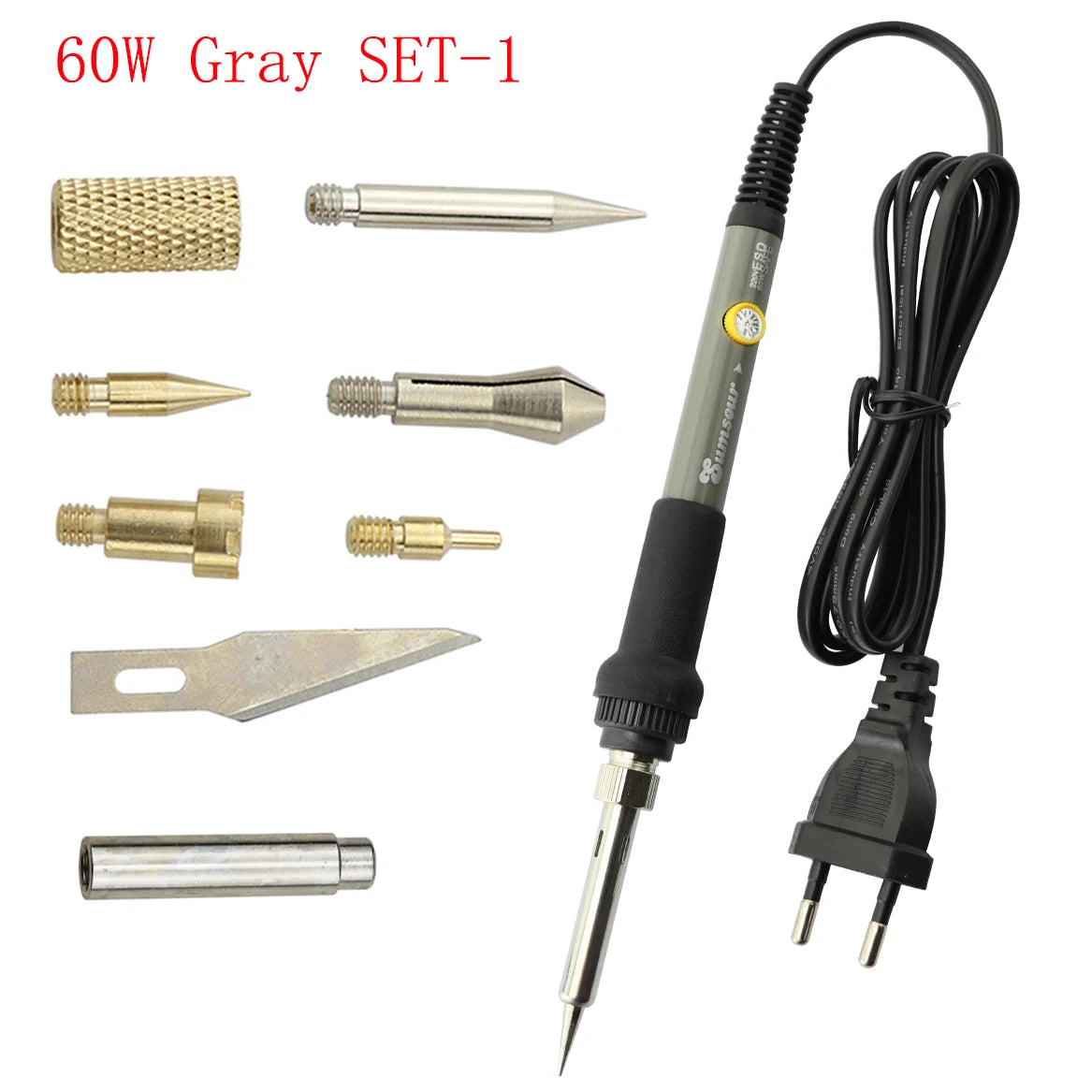 7-in-1 Wood Burning Kit – Adjustable Pyrography &amp; Carving Tool Set (60W/80W)