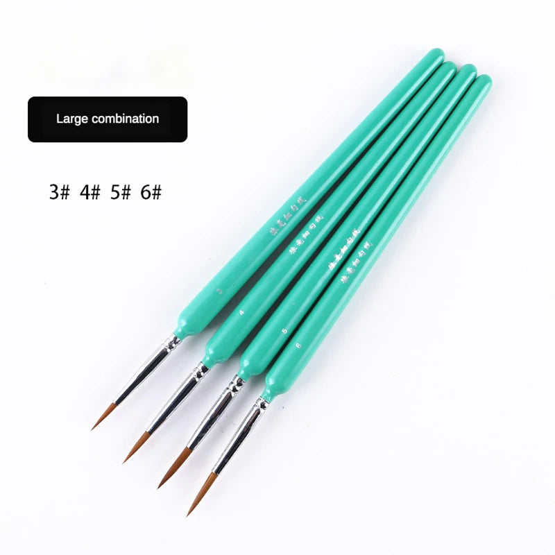 10-Piece Miniature Weasel Hair Detail Brush Set