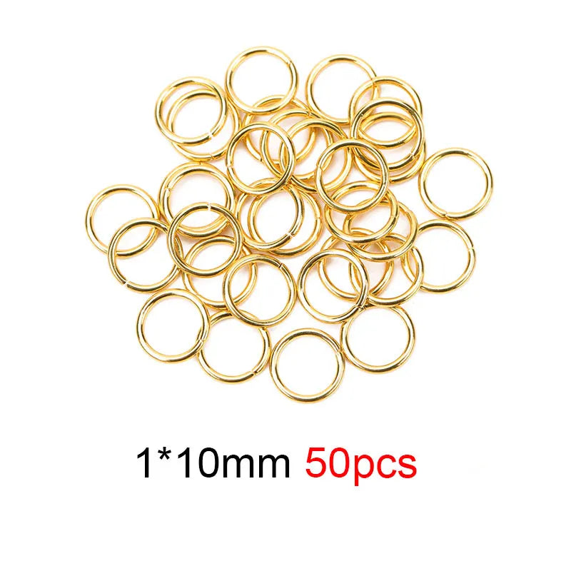 50–100pcs PVD Stainless Steel Jump Rings