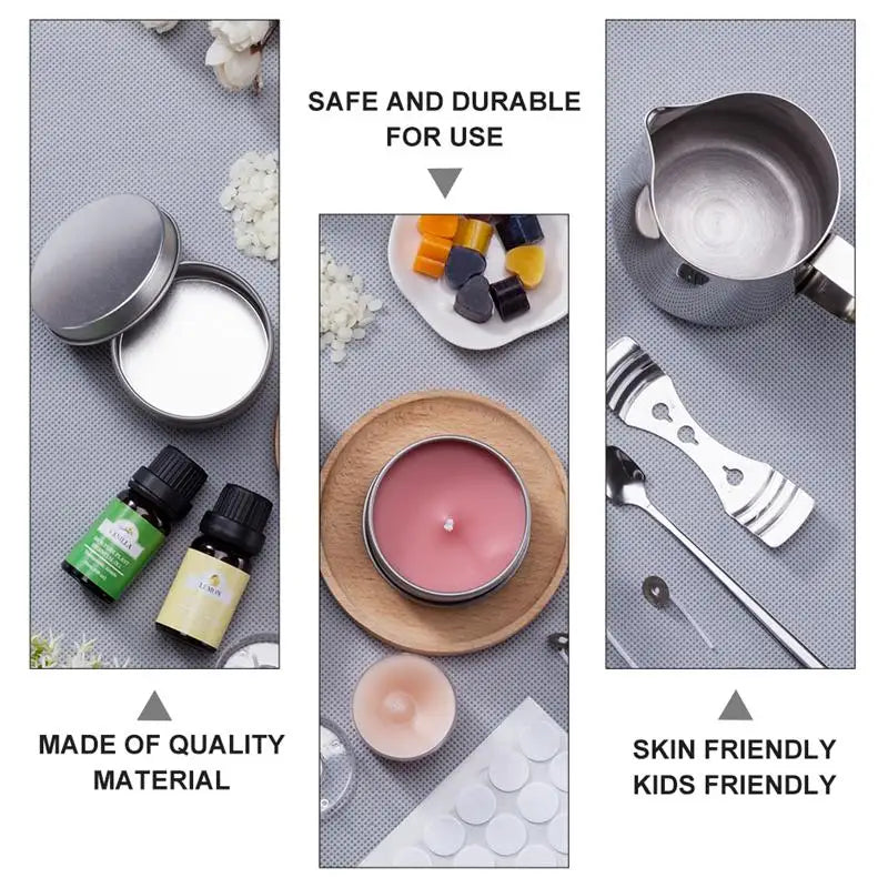 DIY Candle Making Kit with Pouring Pot &amp; Wicks