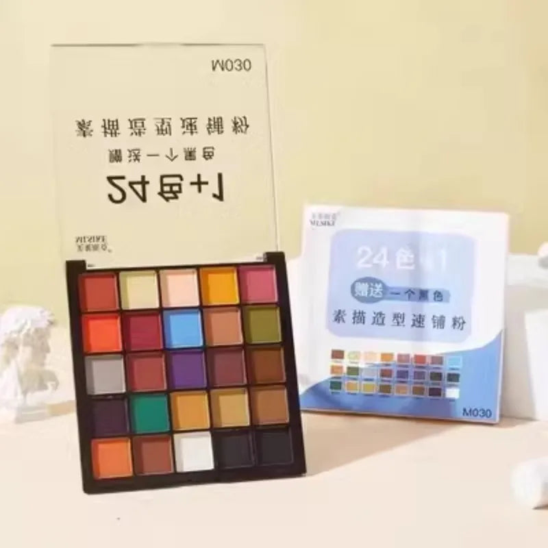 24-Color Soft Pastel Powder Set – Water-Soluble &amp; Expressive