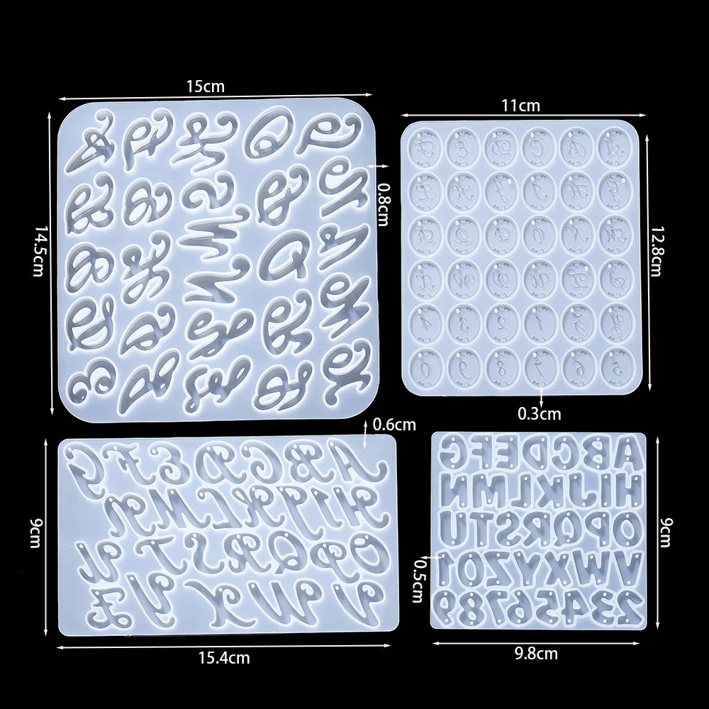 Alphabet & Number Epoxy Resin Mold – DIY Jewelry, Keychains & Crafts