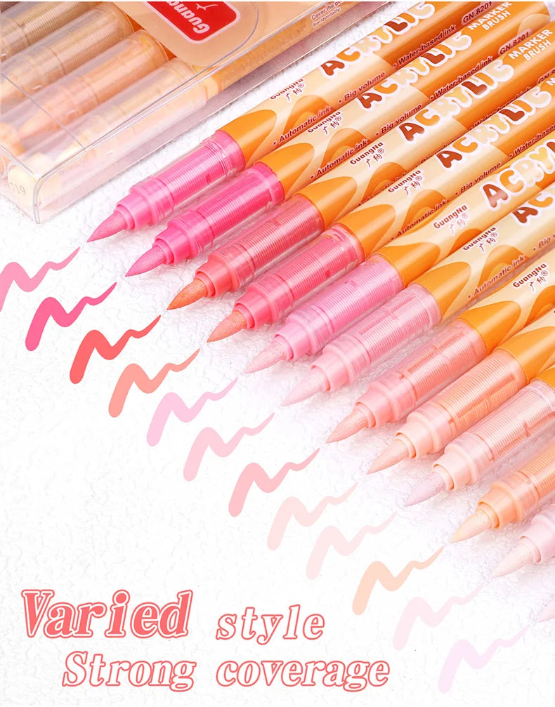 GuangNa Acrylic Paint Markers 12-72 Colors Set
