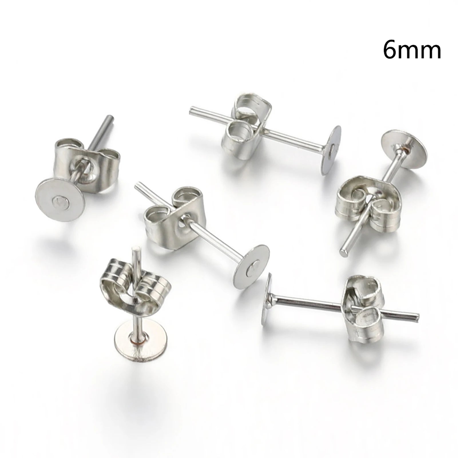 Blank Post Earring Studs Base Pins with Ear Backs