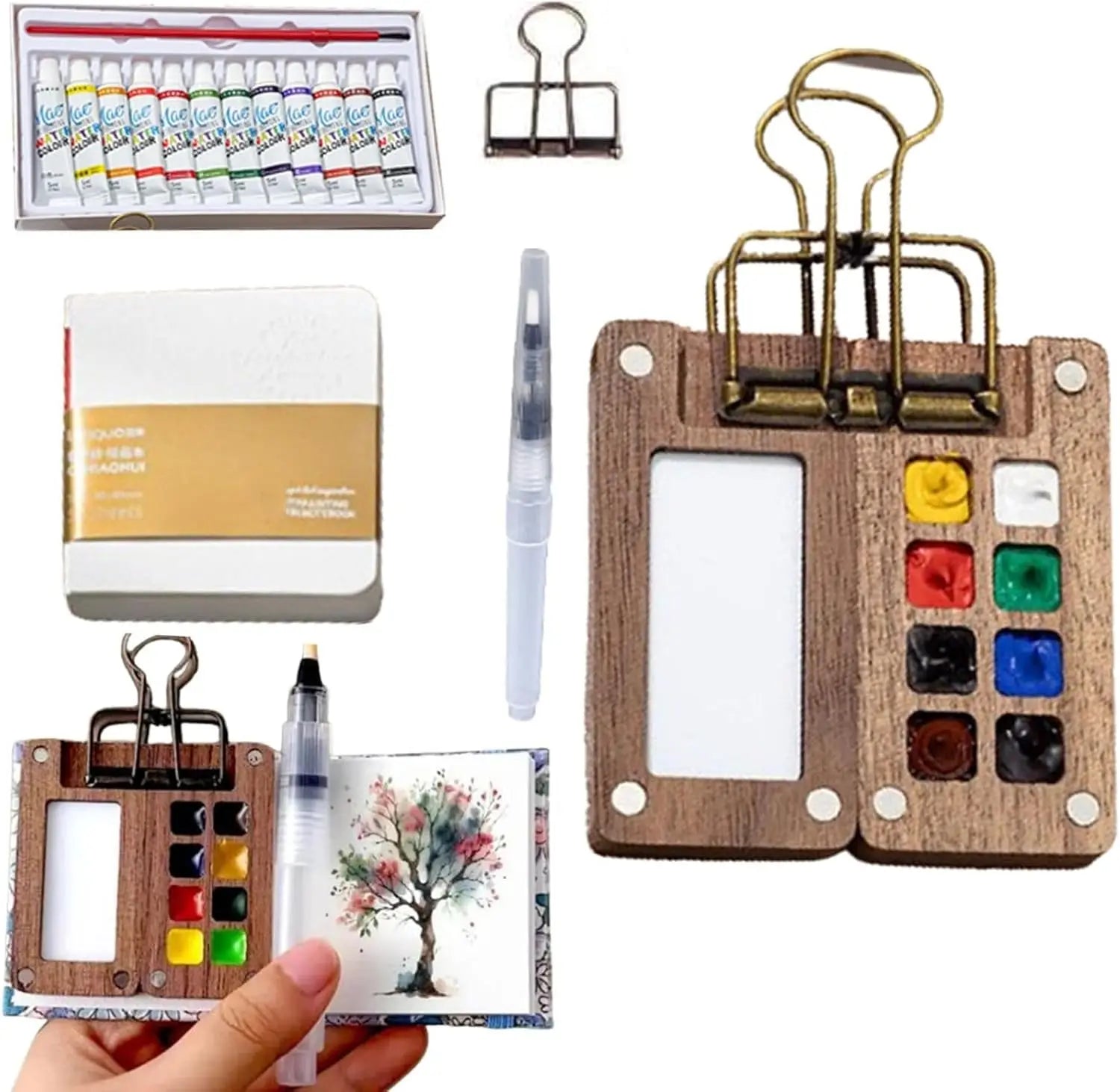 Pocketartist Mini Watercolor Travel Set – Portable Paint Palette