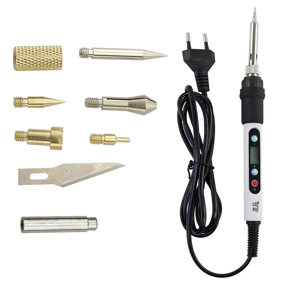 7-in-1 Wood Burning Kit – Adjustable Pyrography &amp; Carving Tool Set (60W/80W)