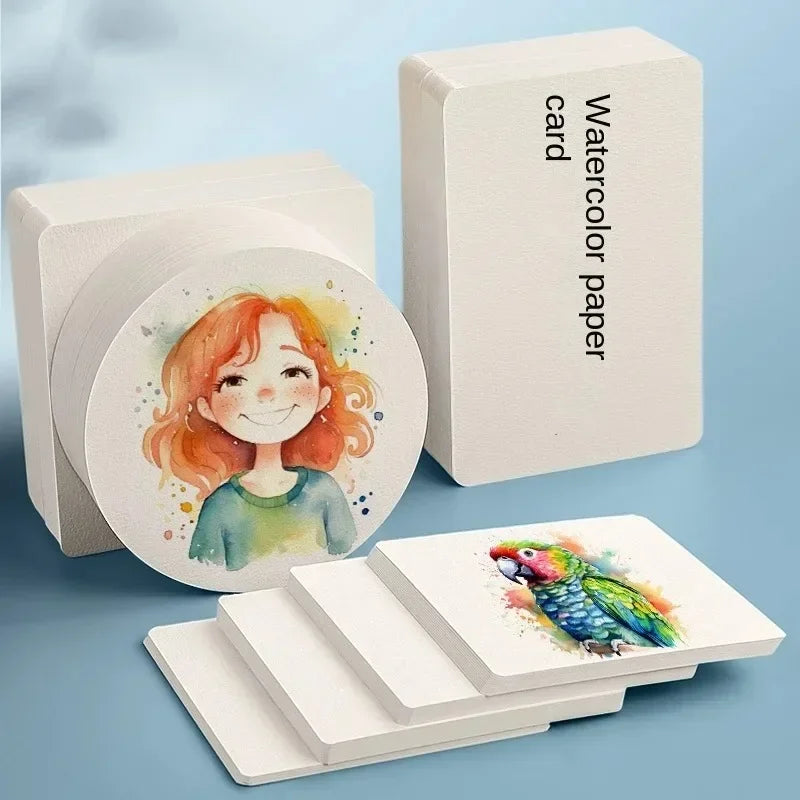 50pcs Blank Watercolor Paper Cards