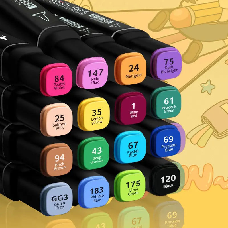 24–168 Color Brush Marker Pen Set – Manga &amp; Art Supplies