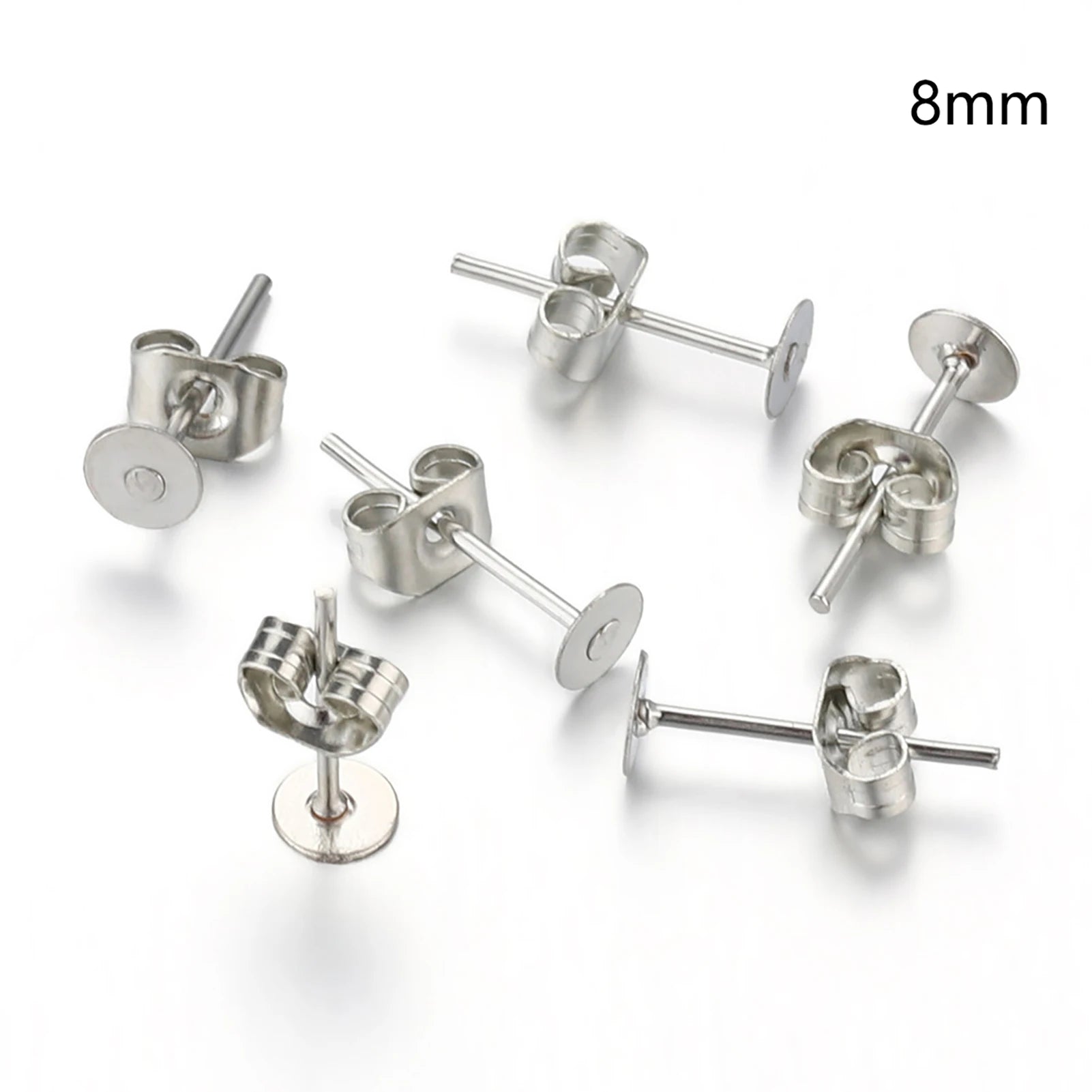 Blank Post Earring Studs Base Pins with Ear Backs