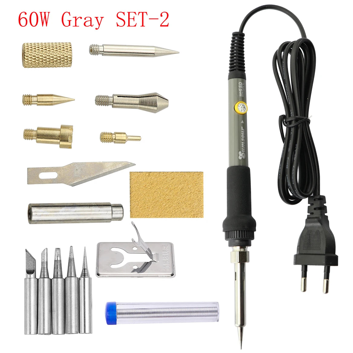 7-in-1 Wood Burning Kit – Adjustable Pyrography &amp; Carving Tool Set (60W/80W)
