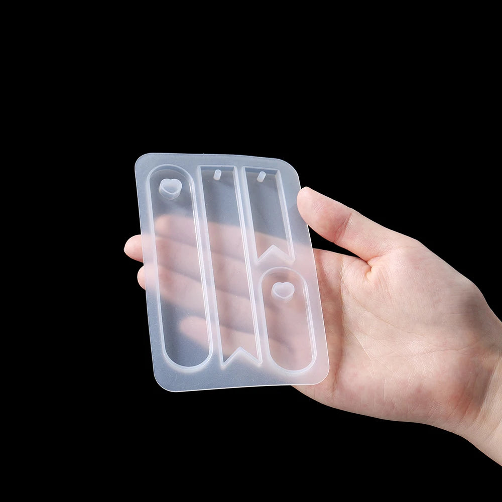 Oval &amp; Heart Bookmark Silicone Resin Molds