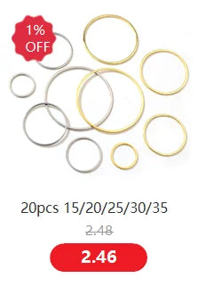 100pcs Stainless Steel Eye Pins – Assorted Sizes