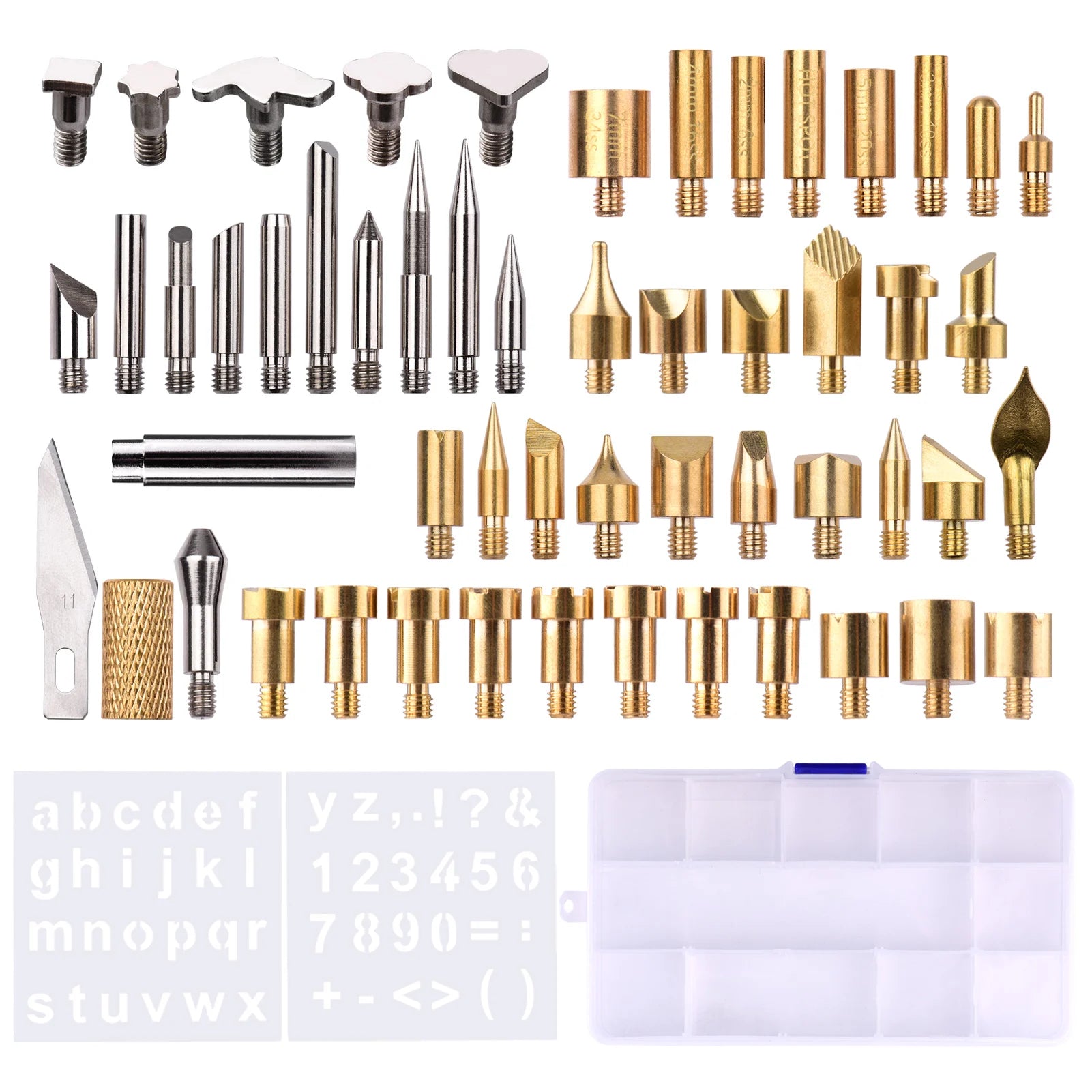 57pcs Wood Burning Tips Set – Pyrography Tool Kit with Storage Box