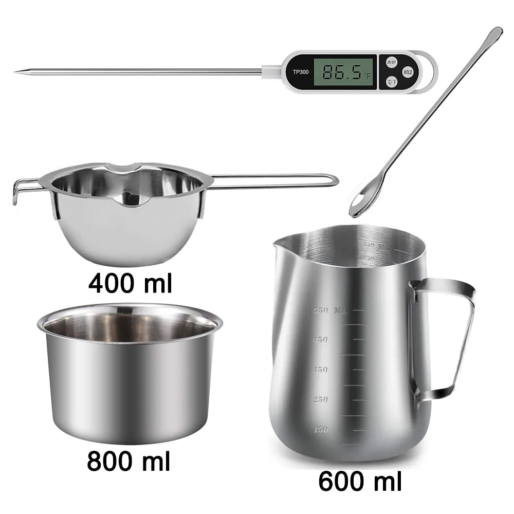 DIY Candle Making Kit – Complete Set with Tools &amp; Wax Melting Pot