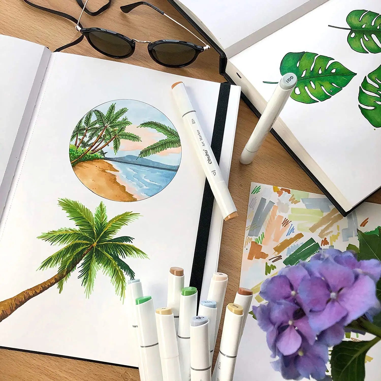 Ohuhu Marker Pad Sketchbook – Hardcover Drawing &amp; Painting Notebook