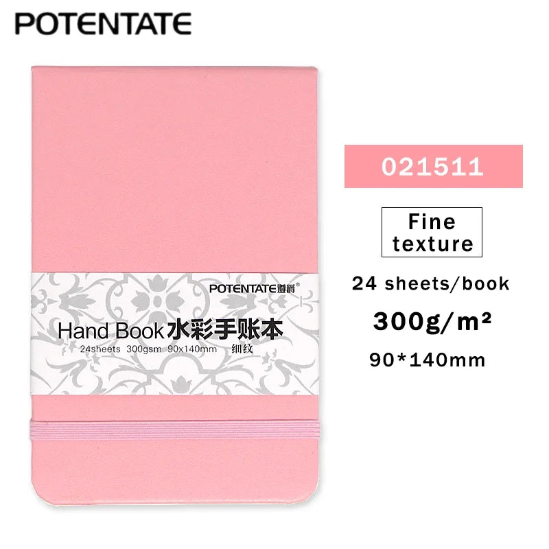 POTENTATE Watercolor Notebook – A5/A6, 300gsm, 24 Sheets