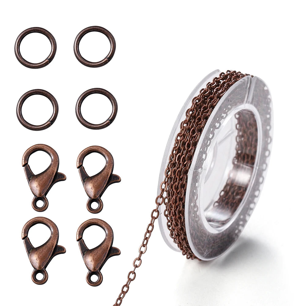 3M Alloy Link Chain with Clasps & Jump Rings