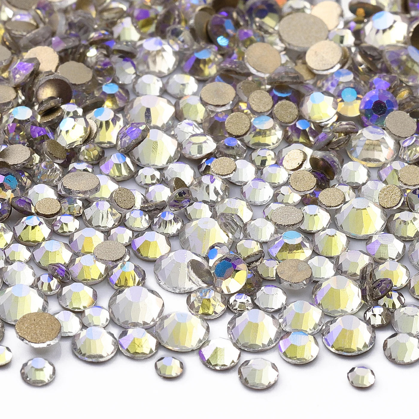 1440-Piece Champagne Flat Back Rhinestone Set