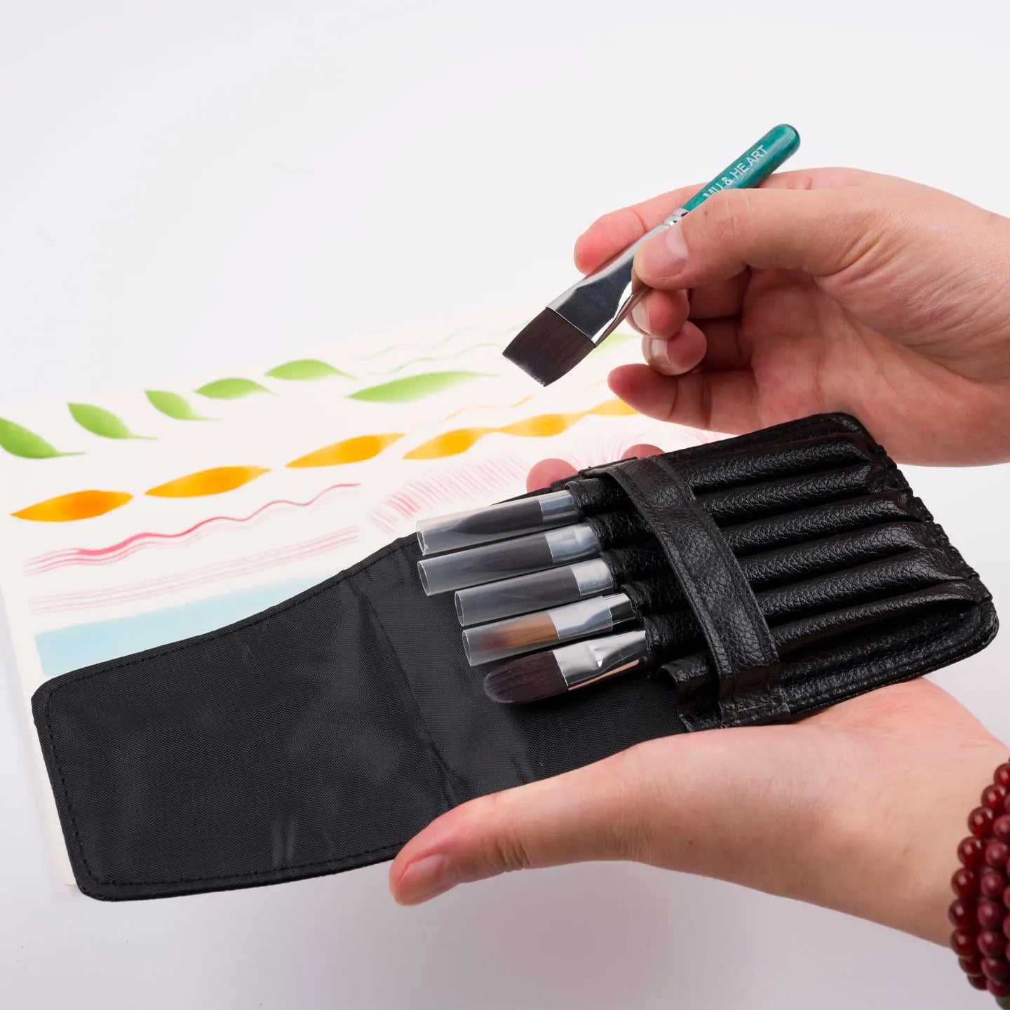 Mini Watercolor Artist Brush Set with PU Pouch