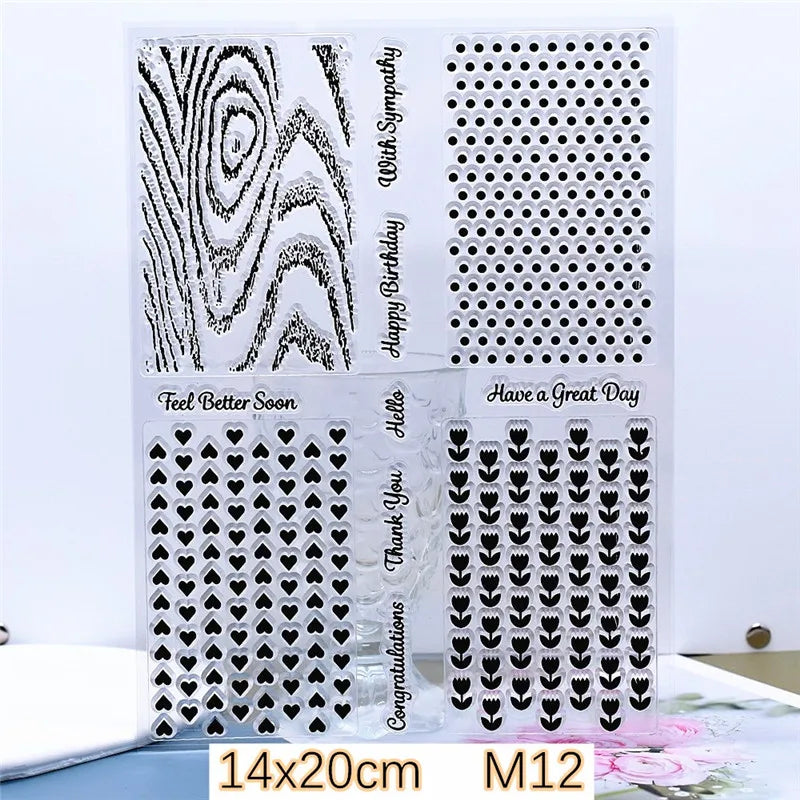 SNASAN Leaf &amp; Flower Clay Texture Stamp Sheets