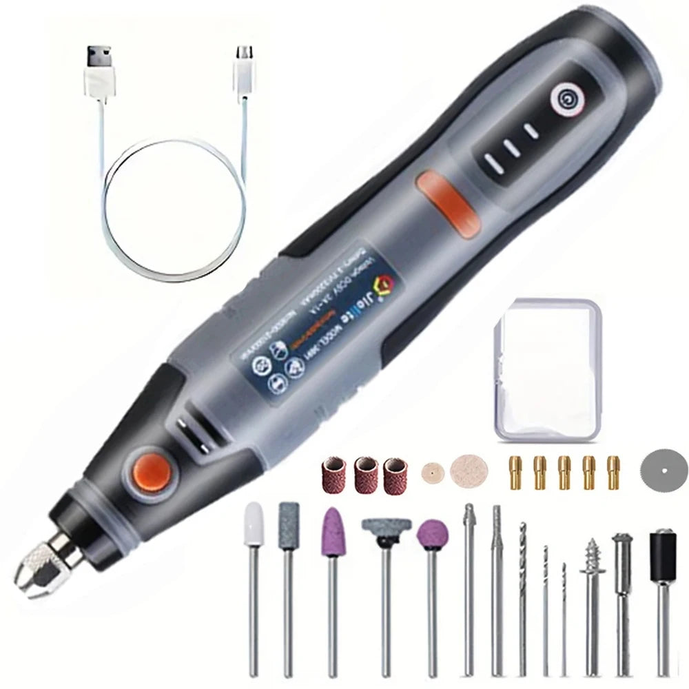JANGKLIFE Cordless Mini Rotary Tool with accessories