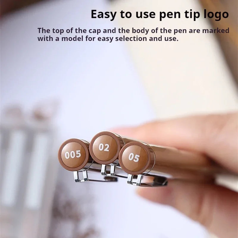 Brown Waterproof Micron Fineliner Drawing Pen