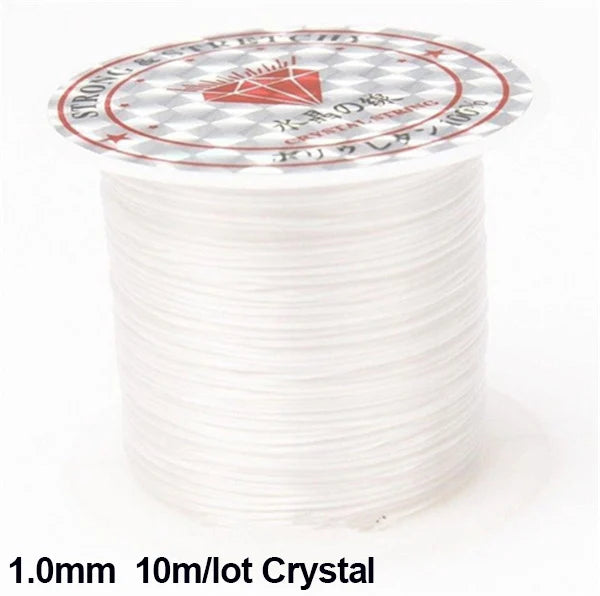 100m Elastic Beading Cord – 0.5–1mm Crystal Stretch Thread for Jewelry Making