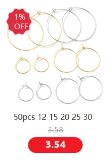 100pcs Stainless Steel Eye Pins – Assorted Sizes